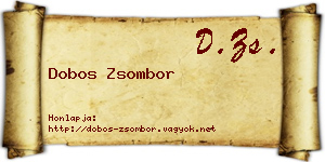 Dobos Zsombor névjegykártya